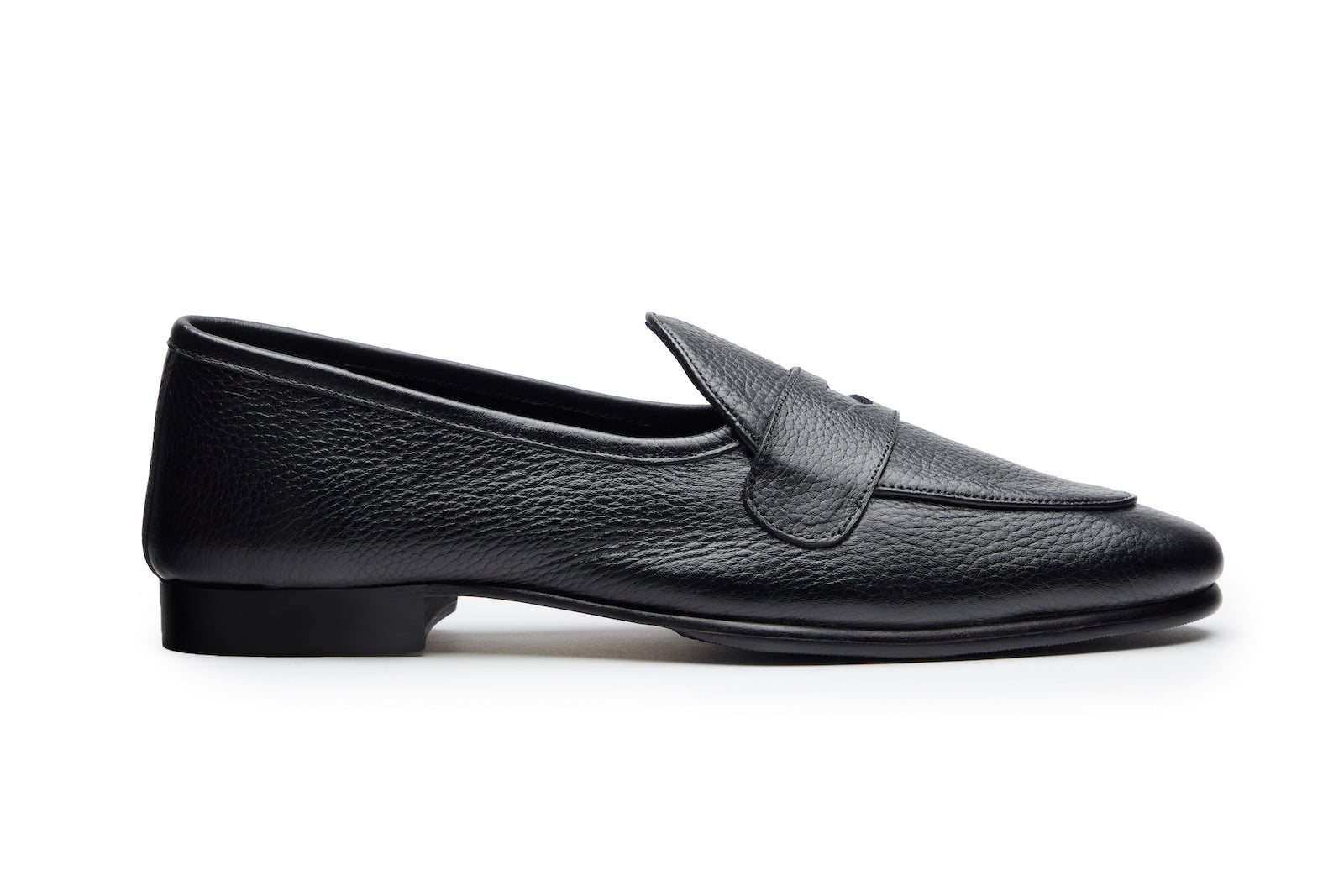 Belgian Loafers With Penny Saddle In Black
